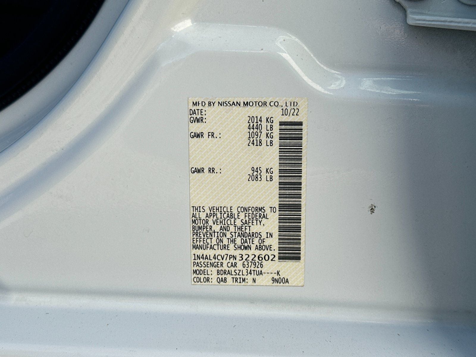 2023 Nissan Altima 2.0 SR