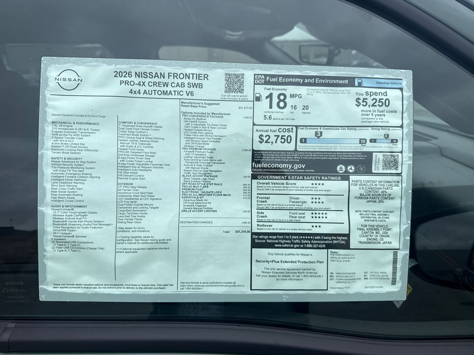 2026 Nissan Frontier PRO-4X