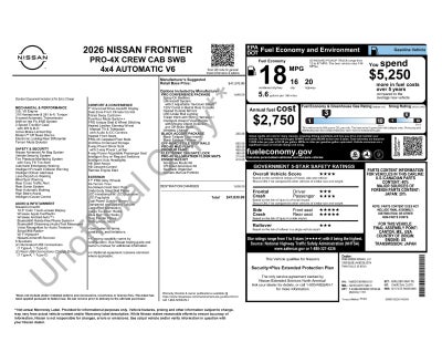 2026 Nissan Frontier PRO-4X