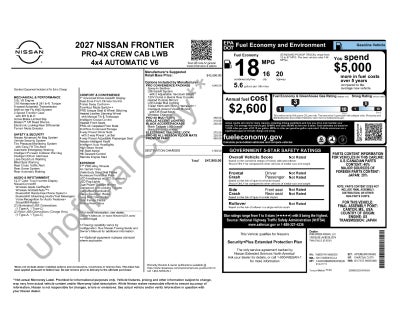 2027 Nissan Frontier PRO-4X