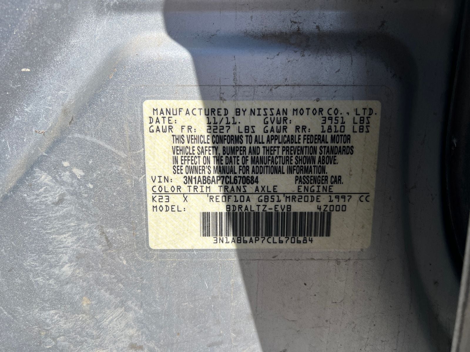 Used 2012 Nissan Sentra S with VIN 3N1AB6AP7CL670684 for sale in Twin Falls, ID