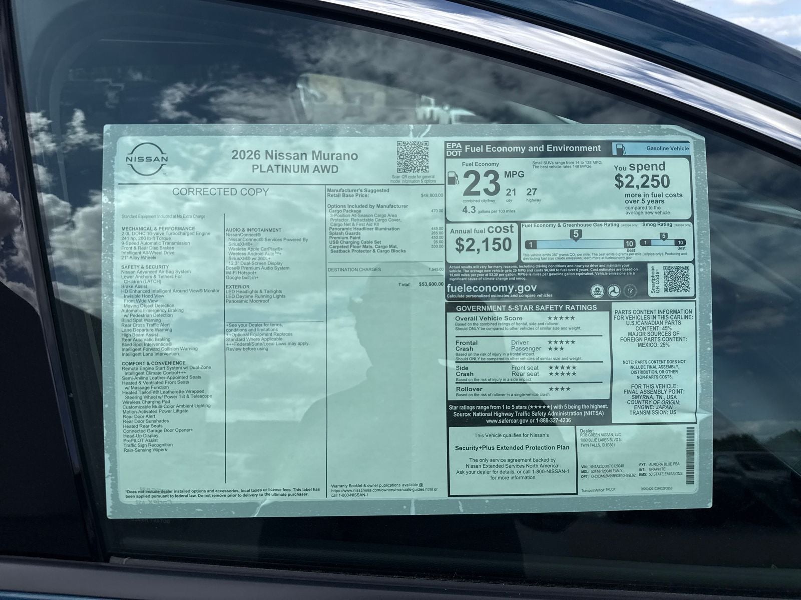 2026 Nissan Murano Platinum