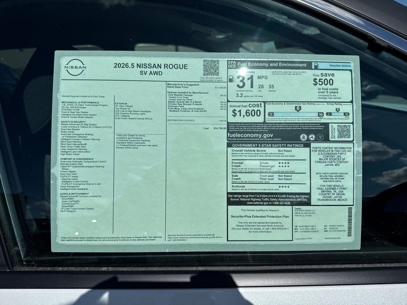 2026 Nissan Rogue SV