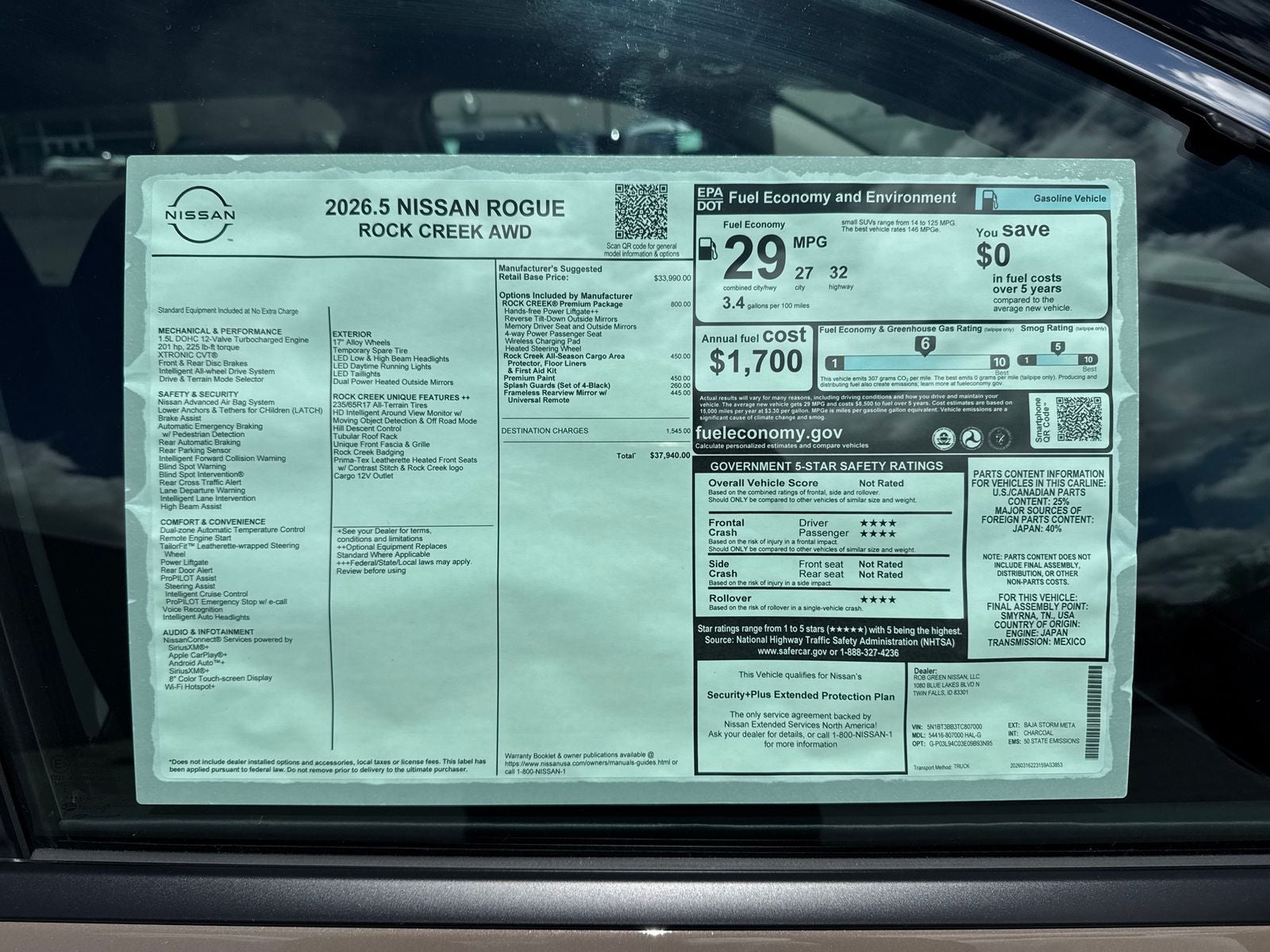 2026 Nissan Rogue Rock Creek