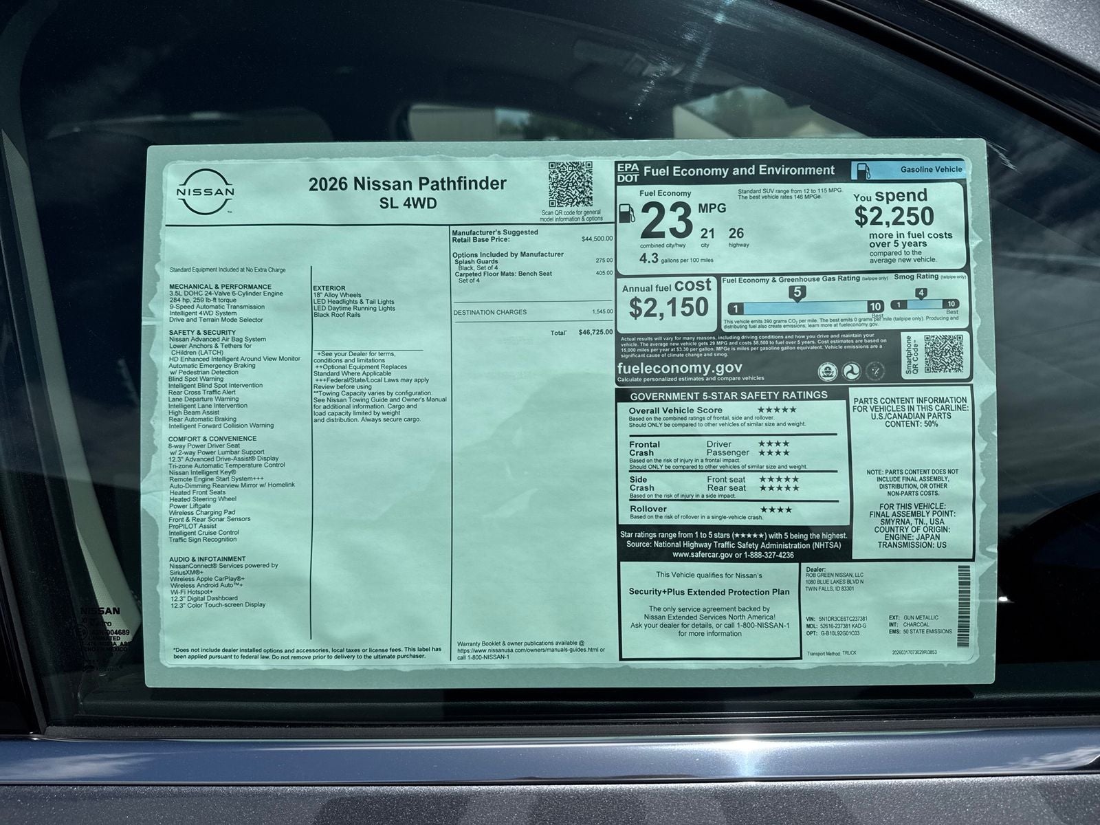 2026 Nissan Pathfinder SL