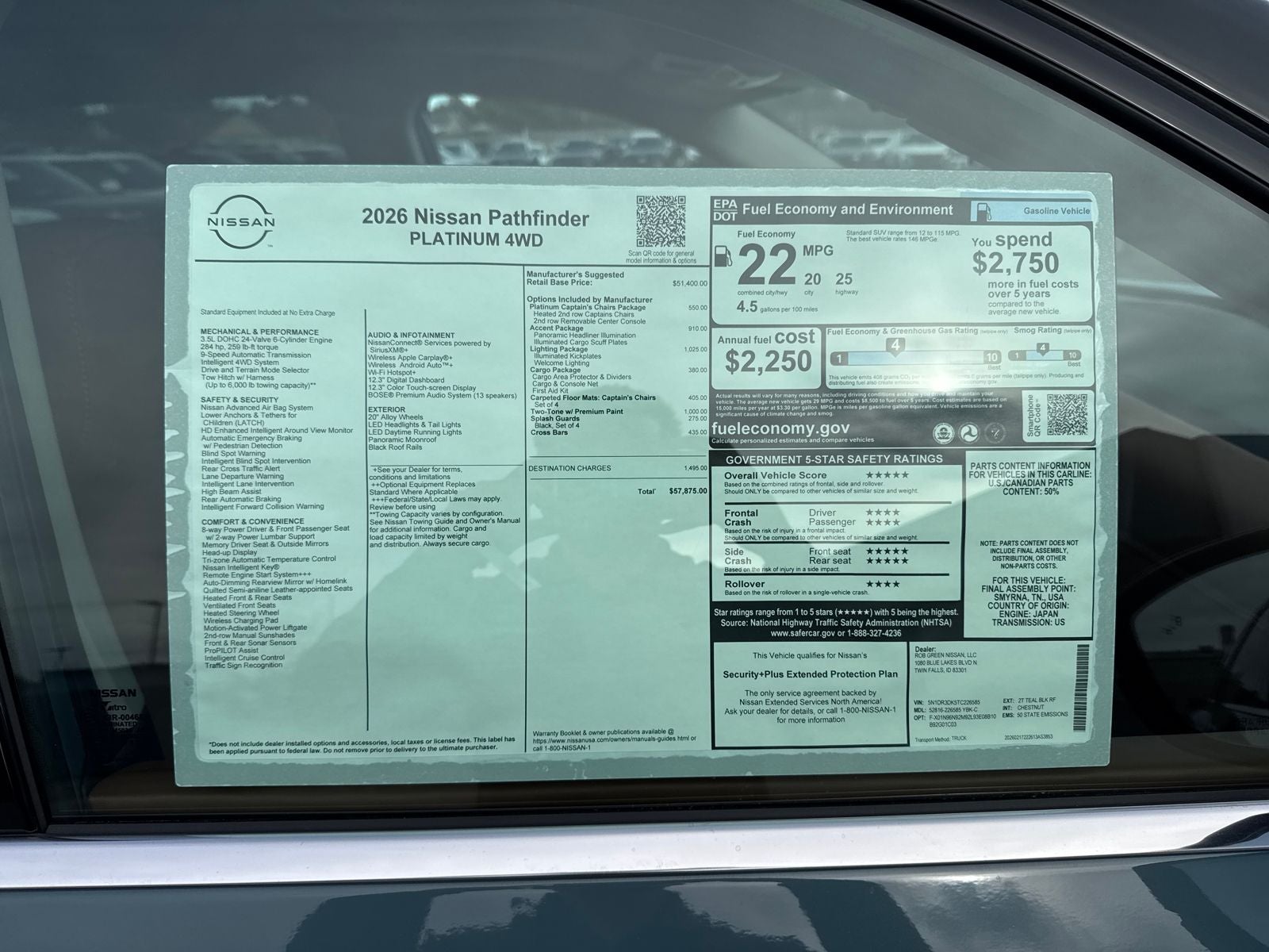 2026 Nissan Pathfinder Platinum