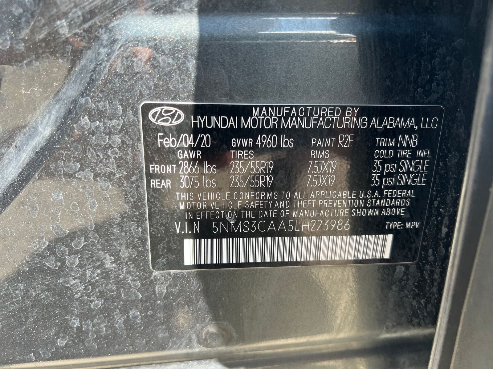2020 Hyundai Santa Fe SEL