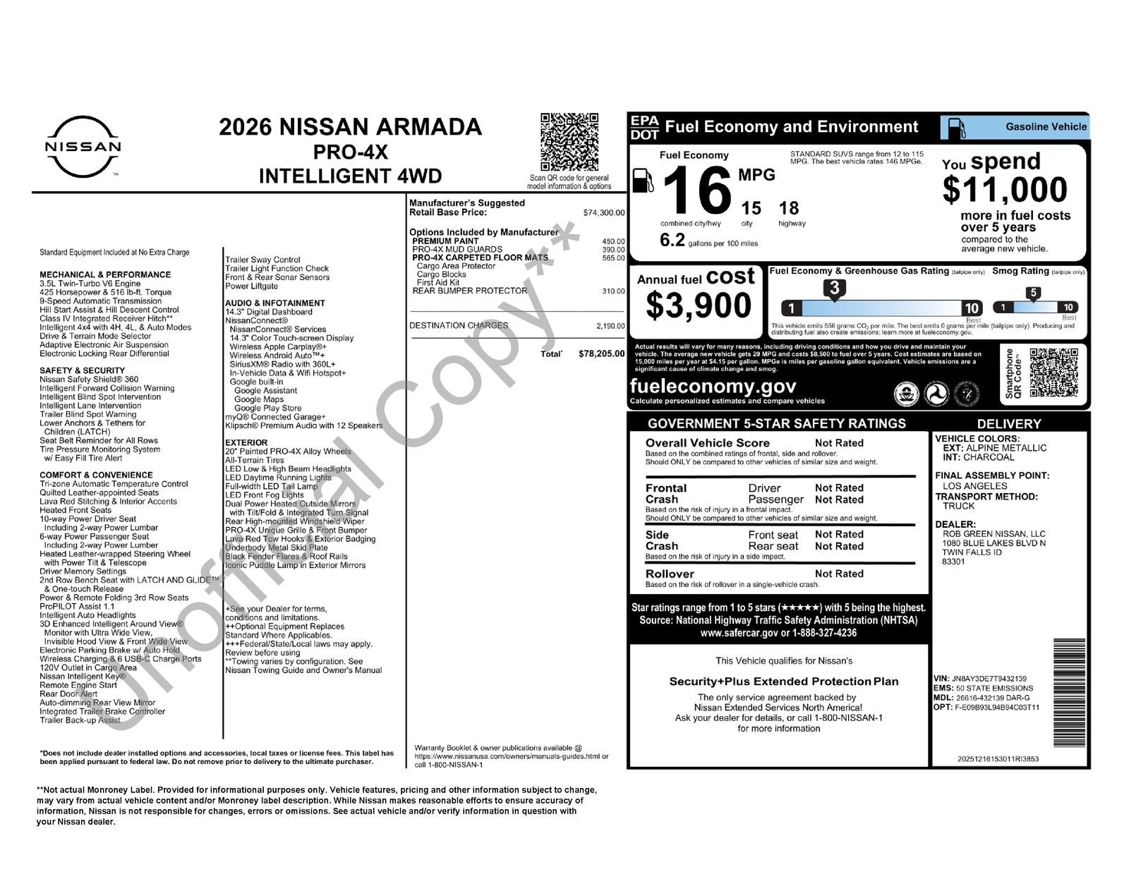 2026 Nissan Armada PRO-4X