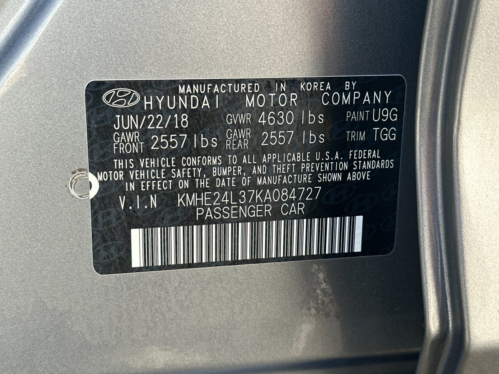 2019 Hyundai Sonata Hybrid SE