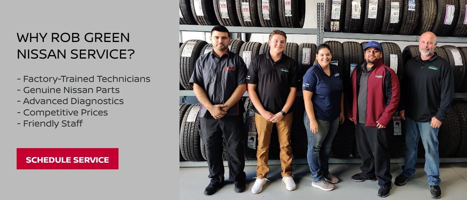 Nissan Service Shop technicians